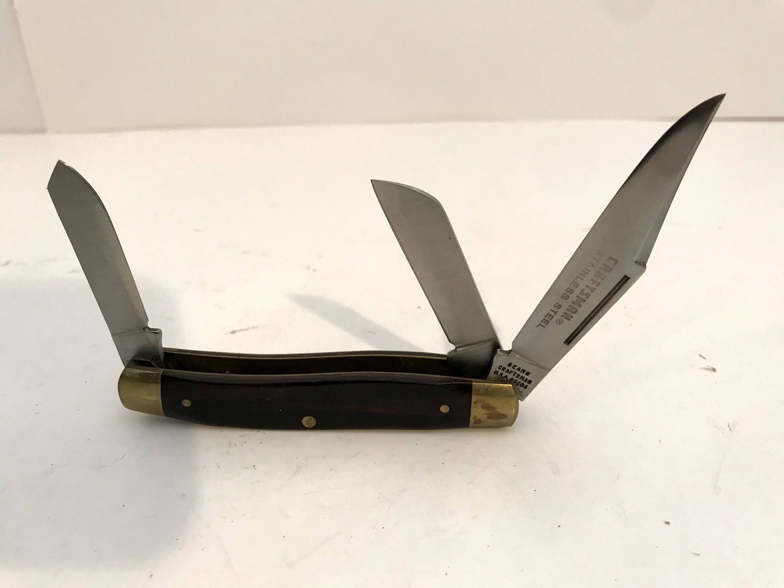 Vintage Sears Craftsman USA 3 Blade Stockman Folding (1 of 5)