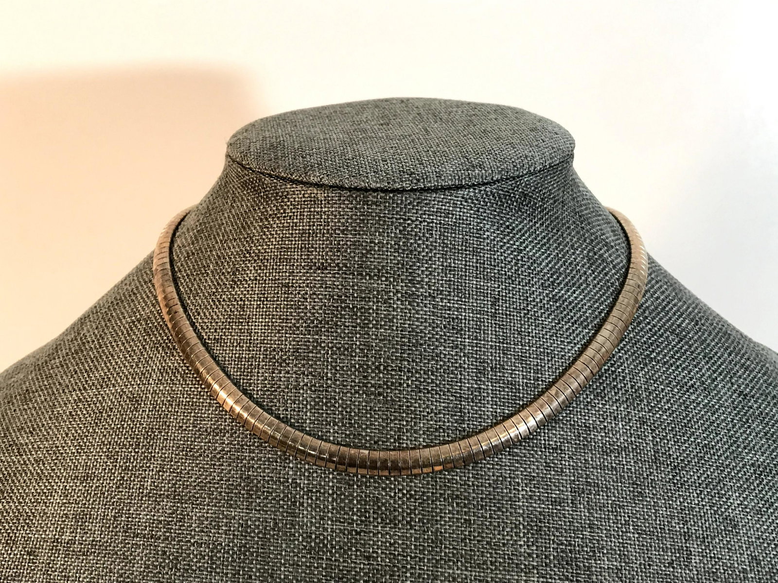 Vintage Sterling Silver Choker Necklace: Vintage Sterling Silver Choker NecklacePlease view all photos as they are part of the description and condition of this Item, Feel free to contact me with questions or picture requests! Used Item AS I