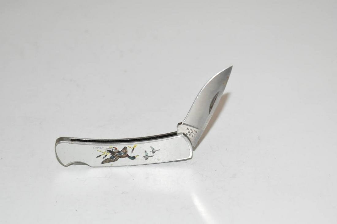 Buck 525 Duck Hunting Decoy Folding Pocket Knife NEW (1 of 3)