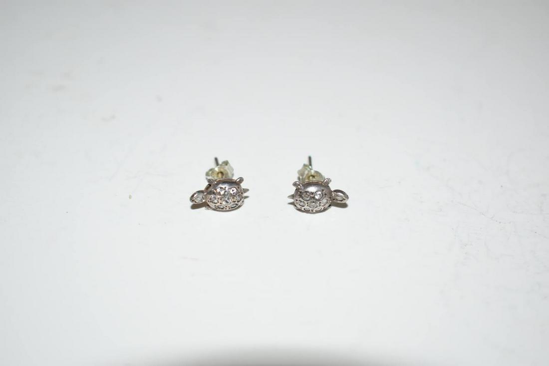 Vintage Turtle Sterling Silver post Earrings (1 of 4)