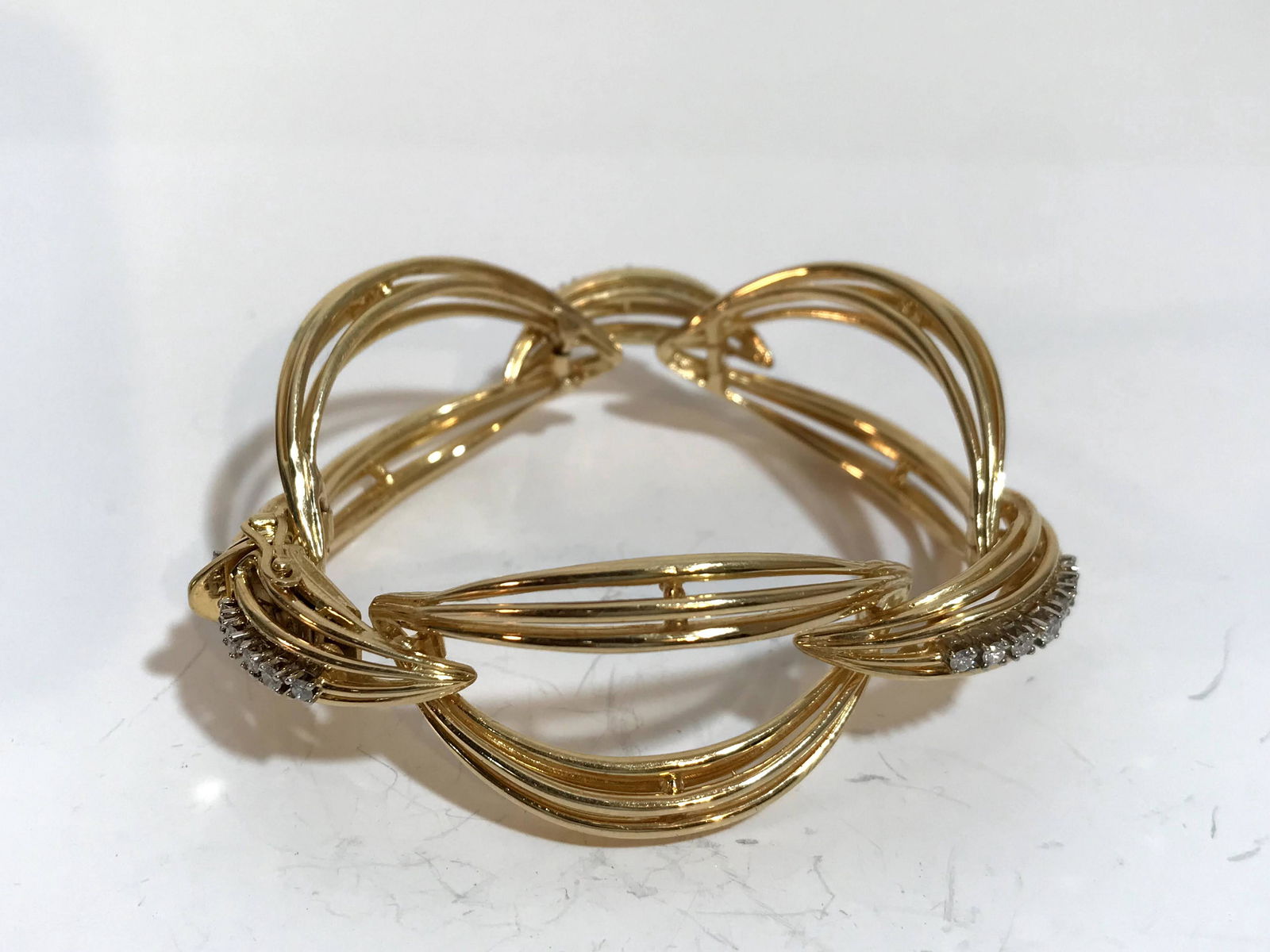 Vintage 18k Gold 20 Diamond Bracelet Nice!!! 54 grams (1 of 9)