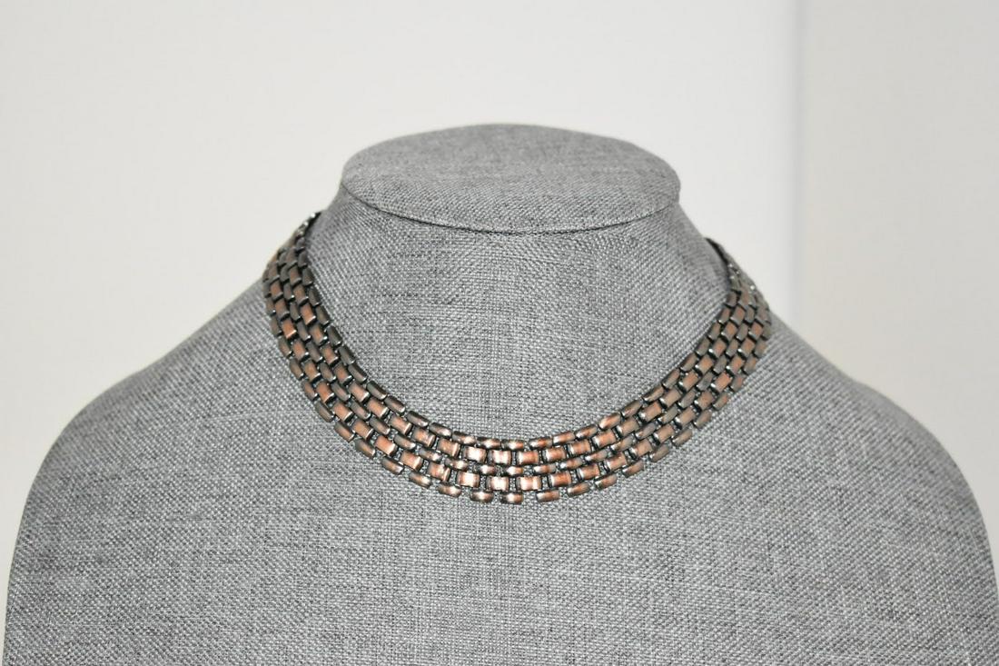 Vintage Coppertone Choker Necklace 11": Vintage Coppertone Choker Necklace 11" Please view all photos as they are part of the description and condition of this Item, Feel free to contact me with questions or picture requests! Used Item AS I