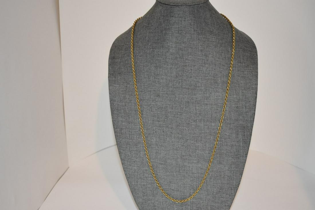 Vintage Monet Goldtone Rope Chain Necklace 35" Nice!!!: Vintage Monet Goldtone Rope Chain Necklace 35" Nice!!! Please view all photos as they are part of the description and condition of this Item, Feel free to contact me with questions or picture requests