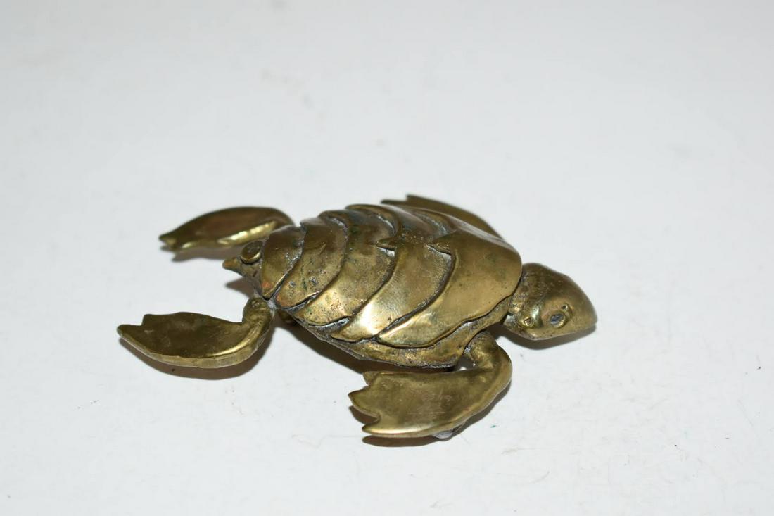 Vintage Brass Turtle Buckle 3 1/2" (1 of 4)