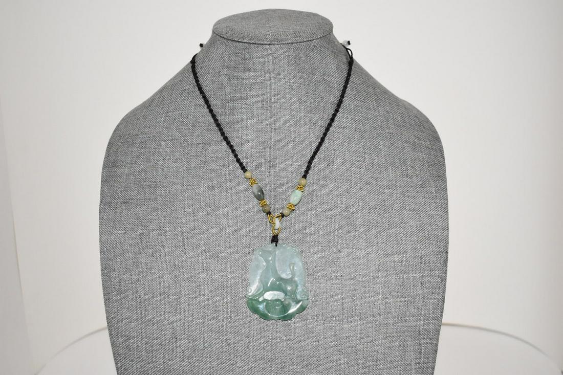 Vintage Jade Animal Pendant test real Necklace 18" (1 of 3)