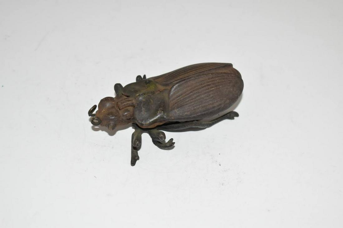 Antique Bradley & Hubbard cast iron beetle match safe (1 of 5)