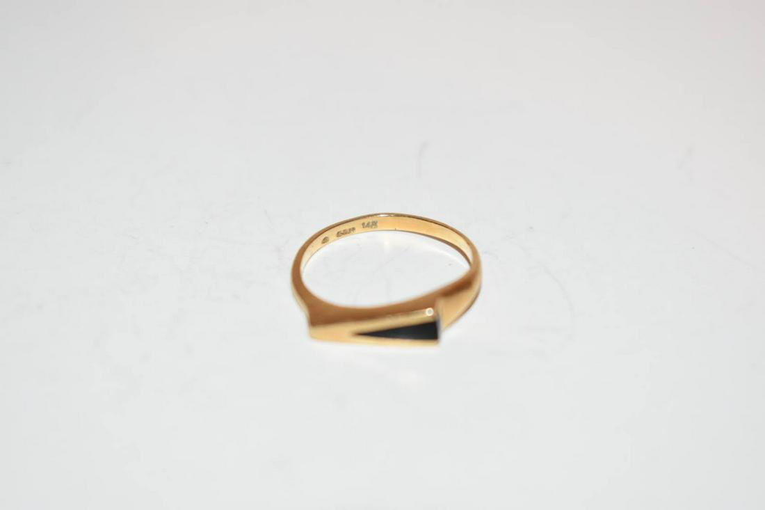 Vintage 14K ladies onyx Ring 6.5 (1 of 4)