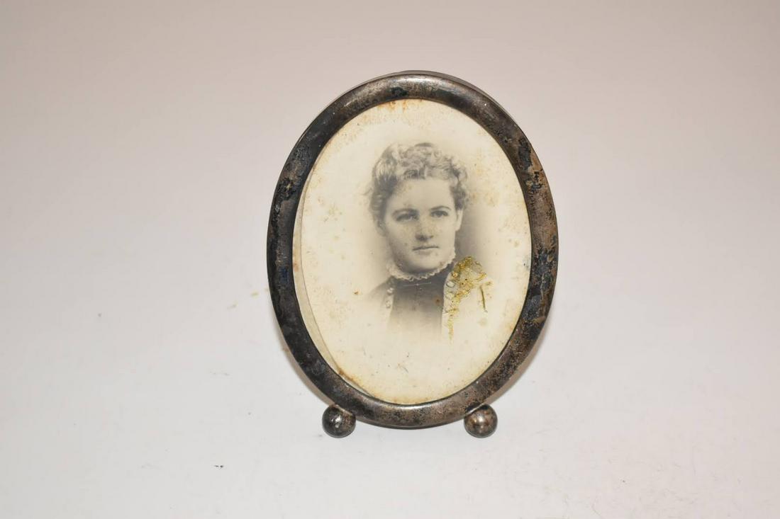 Vintage Sterling Silver Old Picture Frame of Lady 5 (1 of 4)