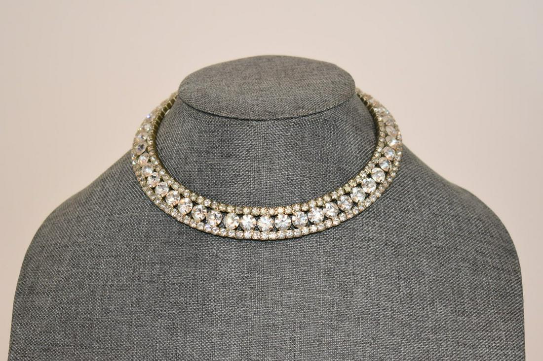 Vintage Rhinestone Choker Necklace 8": Vintage Rhinestone Choker Necklace 8" Please view all photos as they are part of the description and condition of this Item, Feel free to contact me with questions or picture requests! Used Item AS IS