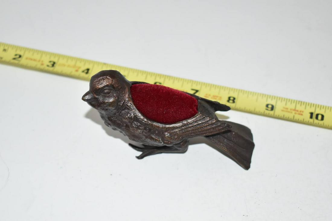 Vintage Bronze Bird pin Statue (1 of 4)