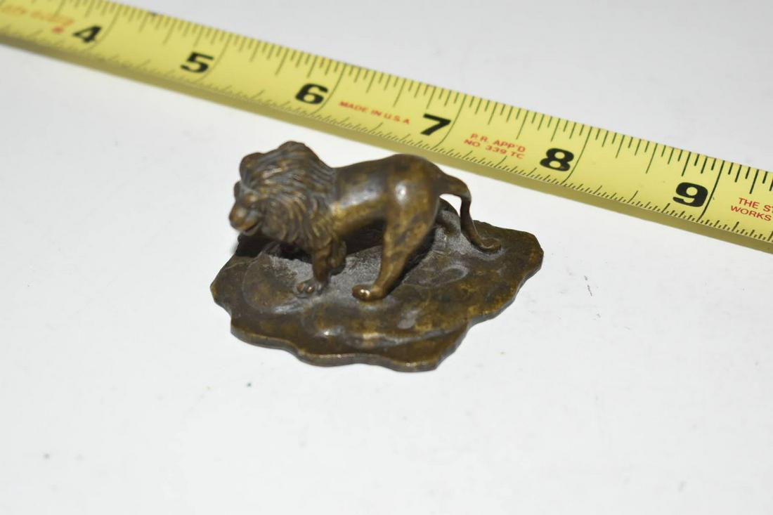 Antique Tiffany Studios New York Bronze Paperweight Lion 2 1/2 inches Rare (1 of 5)