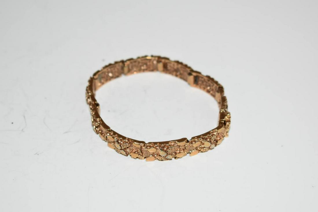 Vintage Goldtone Nugget Style Bracelet 2 1/4" (1 of 3)