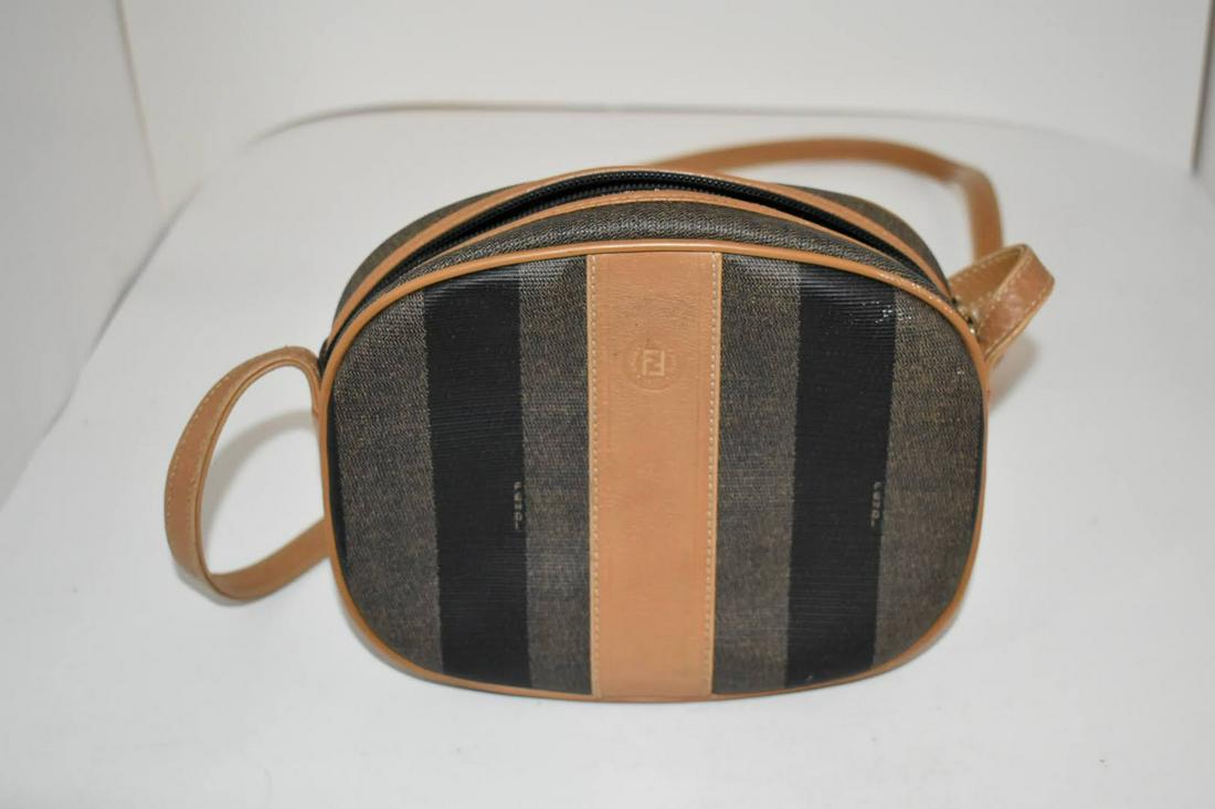 Fendi Vintage Striped Zipper Close Crossbody Bag Purse has some white stuff on it: Fendi Vintage Striped Zipper Close Crossbody Bag Purse has some white stuff on it Please view all photos as they are part of the description and condition of this Item, Feel free to contact me with qu