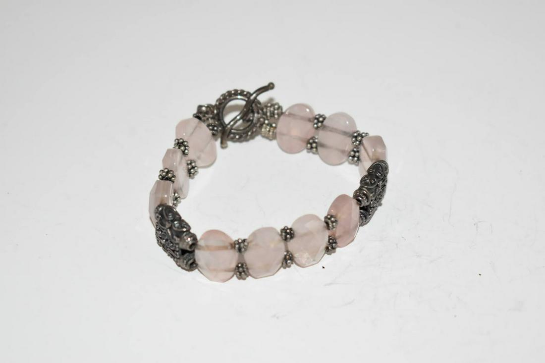 Vintage Sterling Silver Amethyst Bracelet 7" (1 of 3)