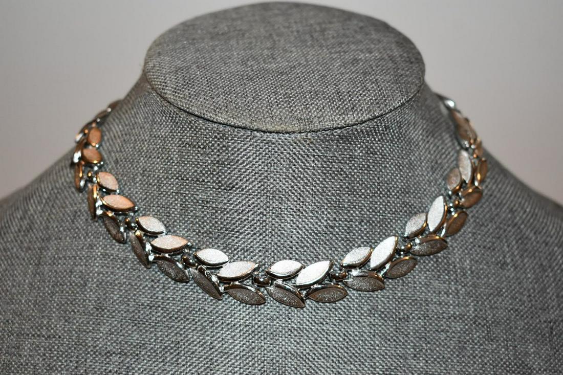 Vtg Trifari Signed Silver Tone Choker Necklace 13 in: Vtg Trifari Signed Silver Tone Choker Necklace 13 in Please view all photos as they are part of the description and condition of this Item, Feel free to contact me with questions or picture requests!