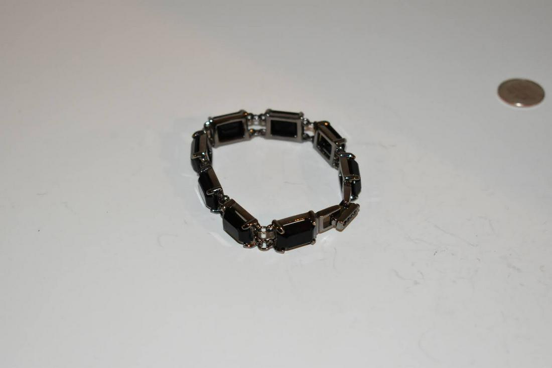 Vintage Swarovski 6.5" Black Crystal Bracelet (1 of 4)