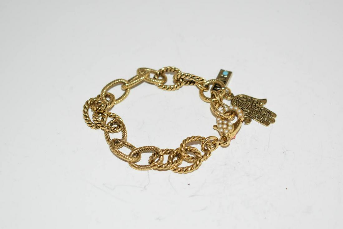 Vintage Hamsa Goldtone Bracelet 2": Vintage Hamsa Goldtone Bracelet 2" Please view all photos as they are part of the description and condition of this Item, Feel free to contact me with questions or picture requests! Used Item AS IS
