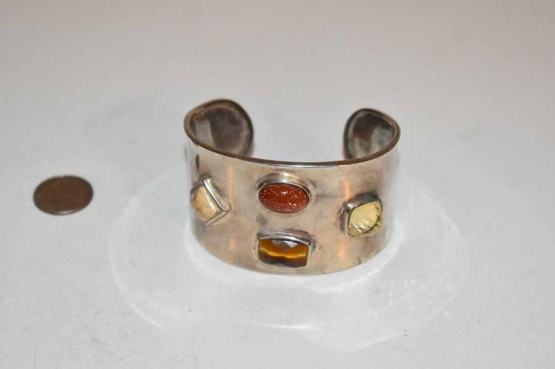 Vintage Sterling Silver Cuff Bracelet 6 inches (1 of 4)