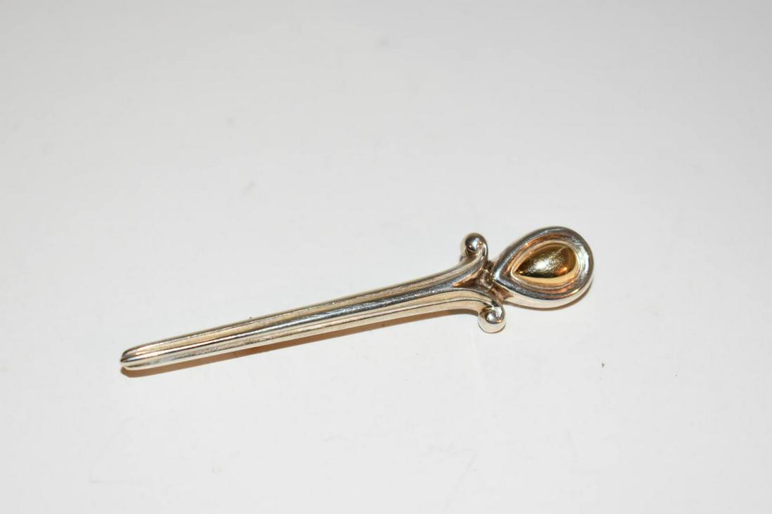 Vintage Bayanihan Sterling Silver 925 18K Gold Pin Brooch 3 inch (1 of 4)