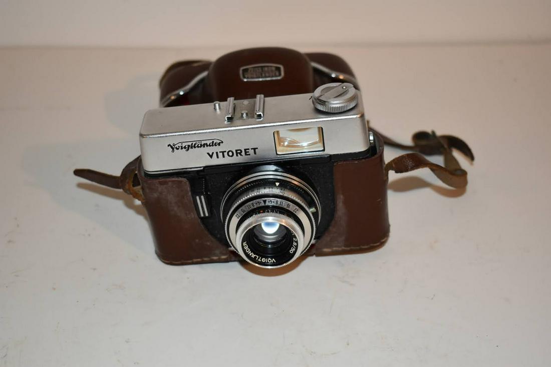 Vintage Voigtlander 2.8 50mm color-lanthar Lens Vitoret L 35mm Film Camera: Vintage Voigtlander 2.8 50mm color-lanthar Lens Vitoret L 35mm Film Camera Please view all photos as they are part of the description and condition of this Item, Feel free to contact me with questions