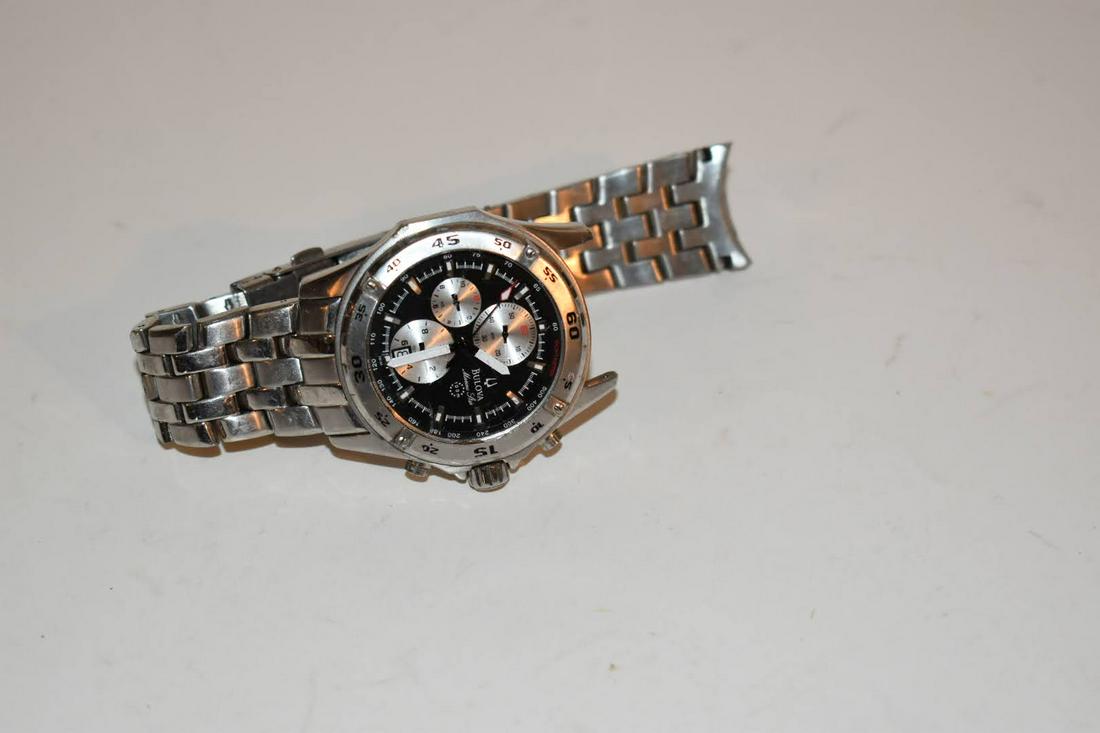 Bulova Men's Marine Star Diver's Chronograph Watch Working missing pin: Bulova Men's Marine Star Diver's Chronograph Watch Working missing pin Please view all photos as they are part of the description and condition of this Item, Feel free to contact me with questions or 