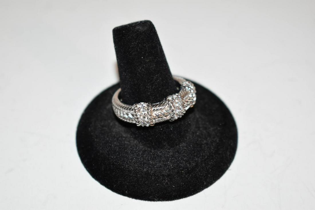 Judith Ripka 925 Sterling Silver CZ Ring Size 9 (1 of 5)