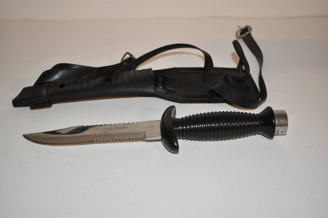 Vintage Aqua Lung US Divers Scuba Dive Diving Knife w/Scabbard (1 of 4)