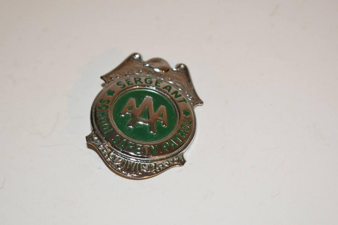 Vintage AAA Sargeant School Safety Patrol Metal Badge Allentown PA (1 of 4)