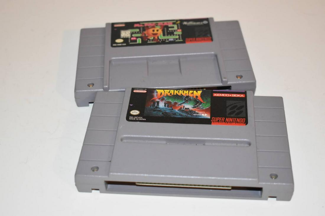 vintage lot of 2 Nintendo games Ms Pac-Man & Drakkhen: vintage lot of 2 Nintendo games Ms Pac-Man & Drakkhen Please view all photos as they are part of the description and condition of this Item, Feel free to contact me with questions or picture requests!