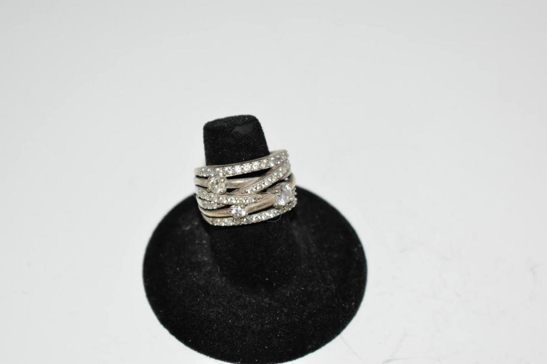 Vintage Sterling Silver CZ Ring SZ 6.7: Vintage Sterling Silver CZ Ring SZ 6.7 Please view all photos as they are part of the description and condition of this Item, Feel free to contact me with questions or picture requests! Used Item AS I