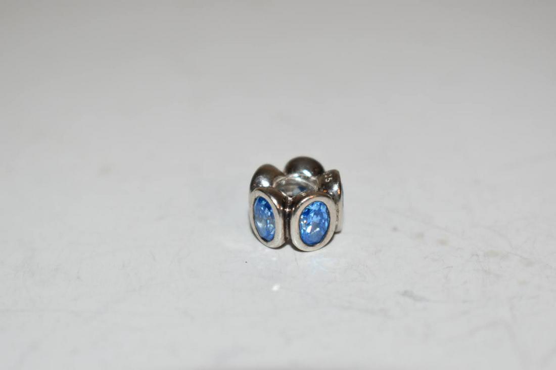 Vintage Pandora Sterling Silver Blue Charm: Vintage Pandora Sterling Silver Blue Charm Please view all photos as they are part of the description and condition of this Item, Feel free to contact me with questions or picture requests! Used Item 