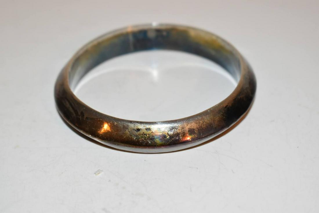 Vintage Sterling Silver Bangle Bracelet 6 inches (1 of 3)