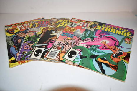 Vintage Lot Of 5 Comic Books Bronze, Silver, Copper: Marvel Tales 54, Strange Tales 184, Power Pack 14,The Ringo Kid 28, Doctor Strange 72, fair condition Please view all photos as they are part of the description and condition of this Item, Feel free t