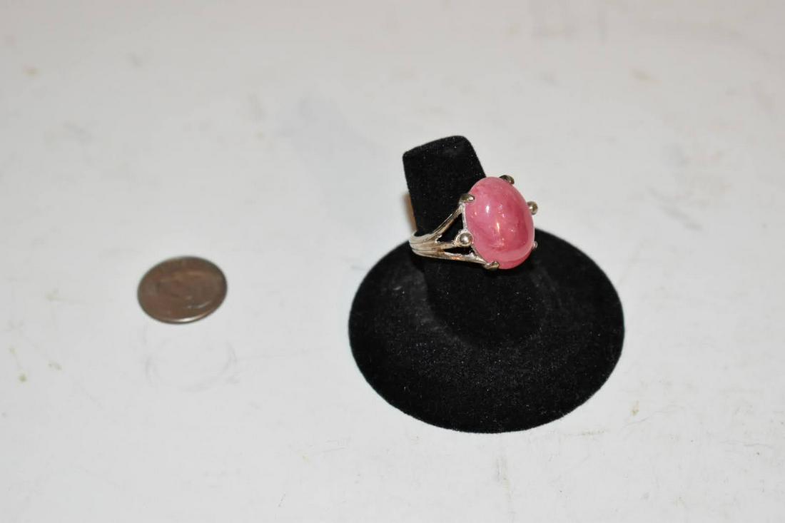 Vintage Sterling Silver pink Ring (1 of 5)