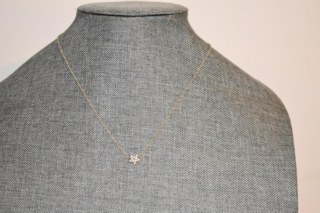 Vintage Sterling Silver Star Necklace sz 18 inches (1 of 4)