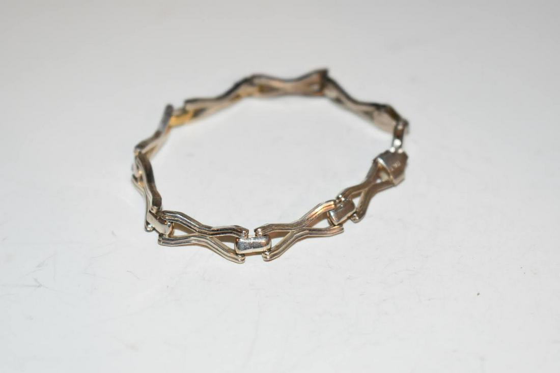 Vintage Sterling Silver X link Bracelet 7 inch (1 of 4)