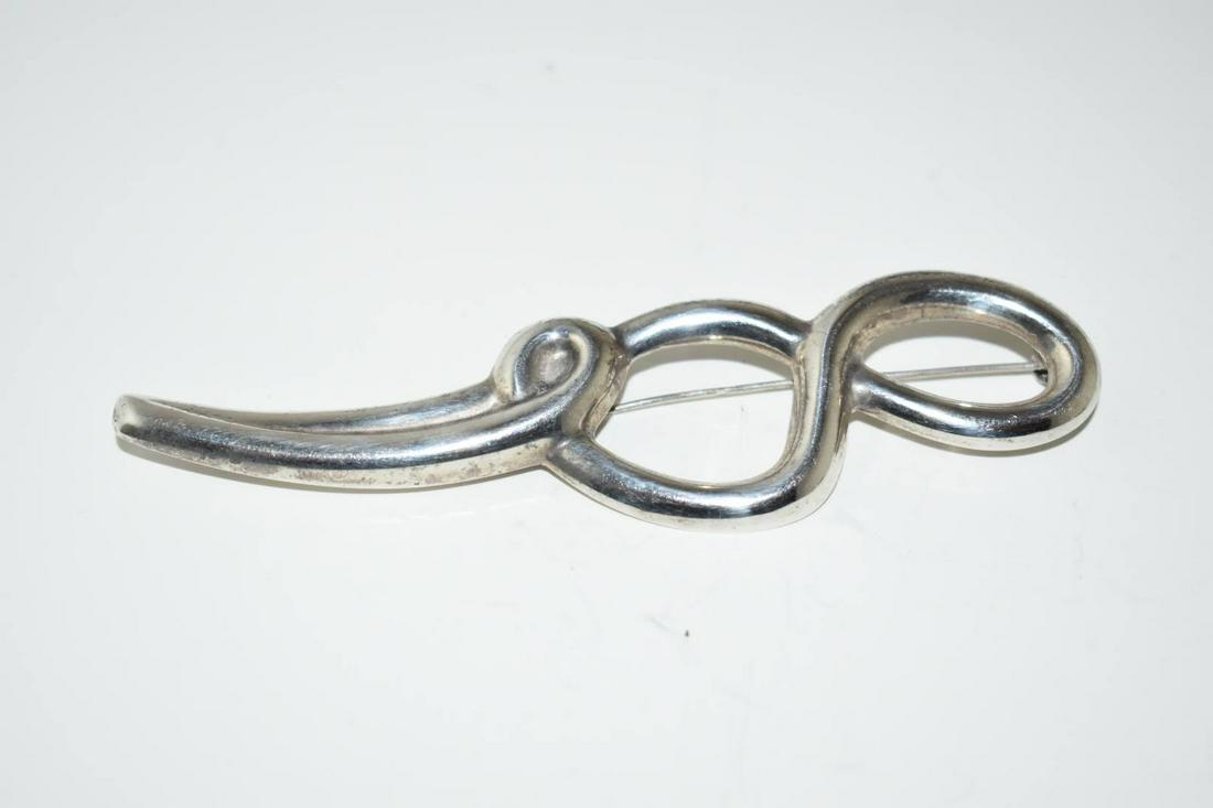 Vintage Large 4 1/4" Sterling Silver Brooch (1 of 3)