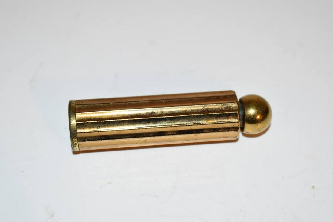 Rare Vintage 1930's Deco Glass & Brass Perfume Bottle Lipstick Case Lentheric (1 of 5)