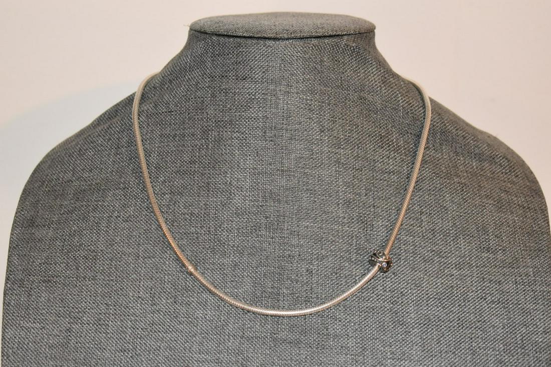 Vintage Pandora Sterling Silver Charm Necklace 18 inch (1 of 5)