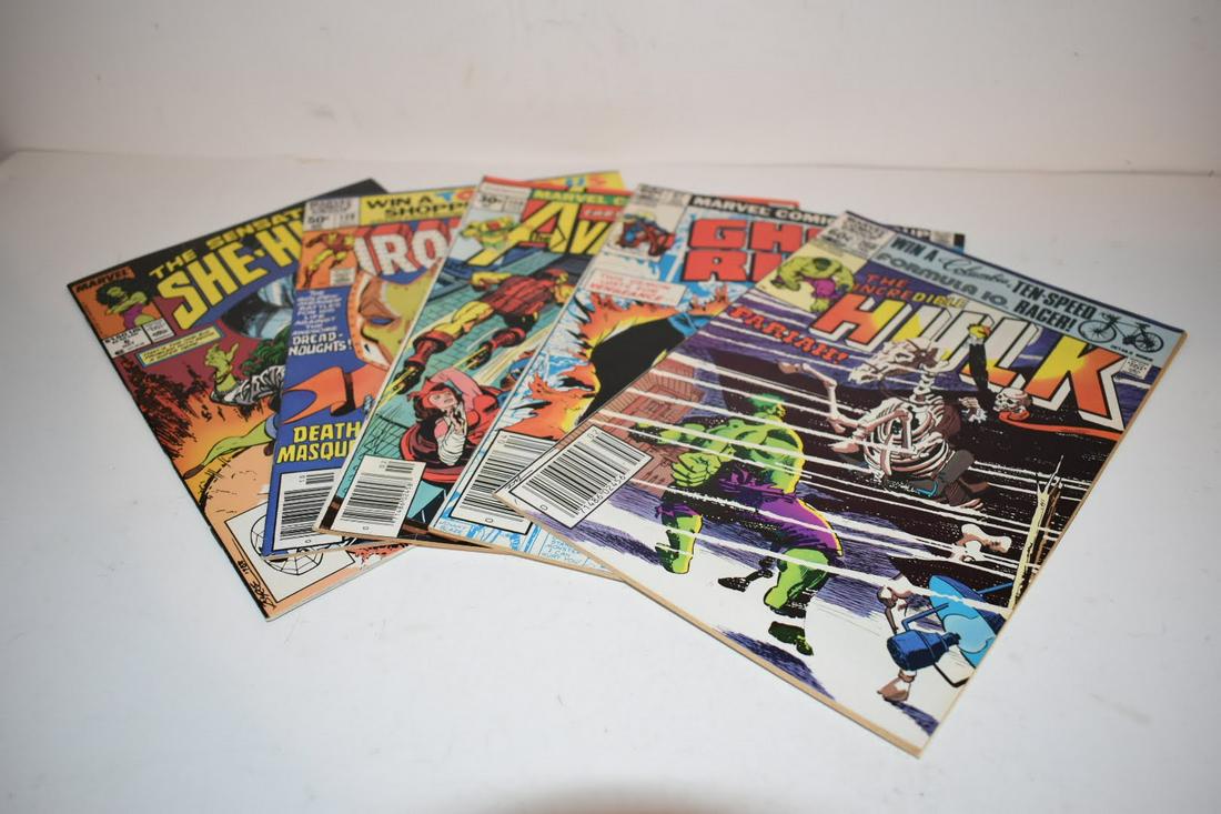 Vintage Lot Of 5 Comic Books Bronze, Silver, Copper: she hulk 6, iron man 139, avengers 156, ghost rider 67, hulk 268 Please view all photos as they are part of the description and condition of this Item, Feel free to contact me with questions or pictur