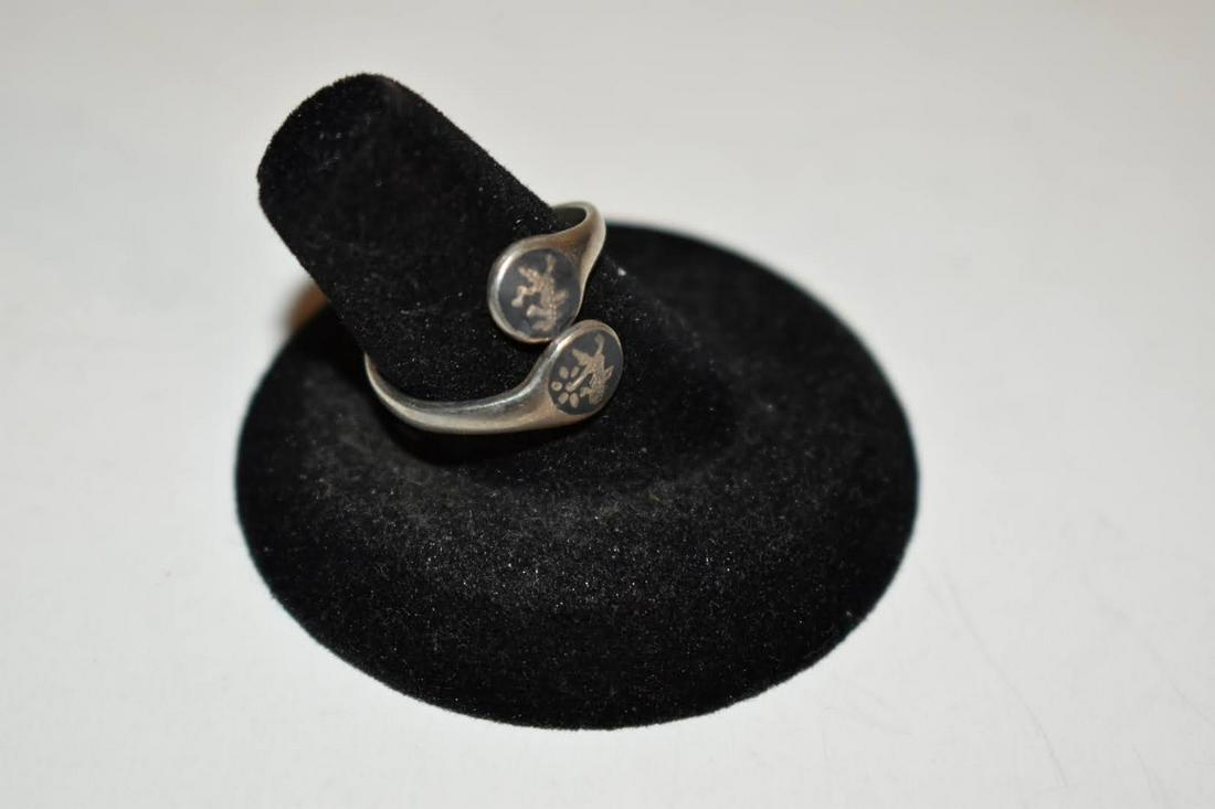 Vintage SIAM Sterling Silver - Dancer Enamel Ring Size 7 (1 of 4)