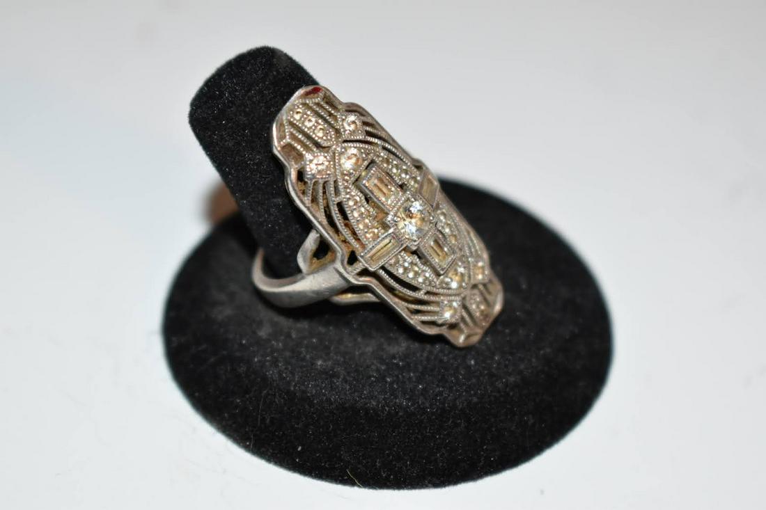 vintage sterling silver filigree ring sz 9 10 grams (1 of 5)