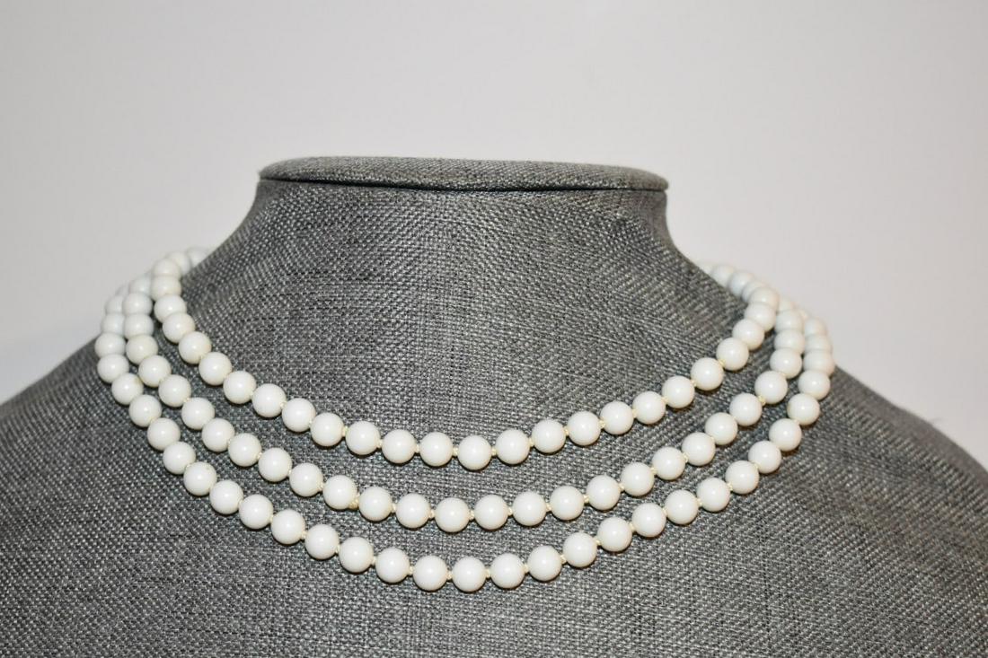 vintage 3 strand beaded necklace 12" (1 of 4)