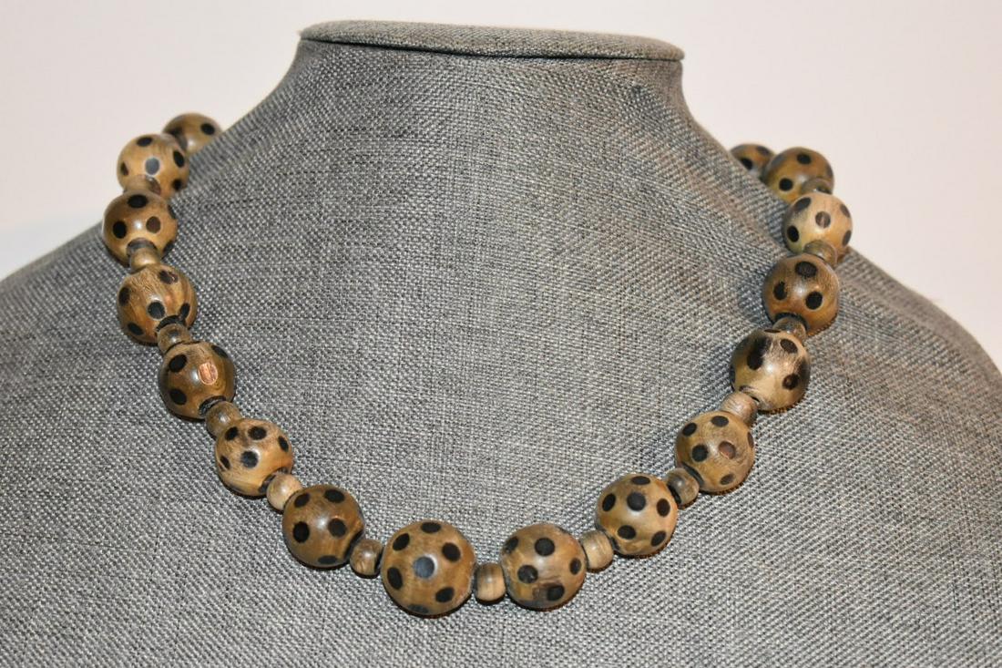 vintage beaded old necklace 18" (1 of 4)