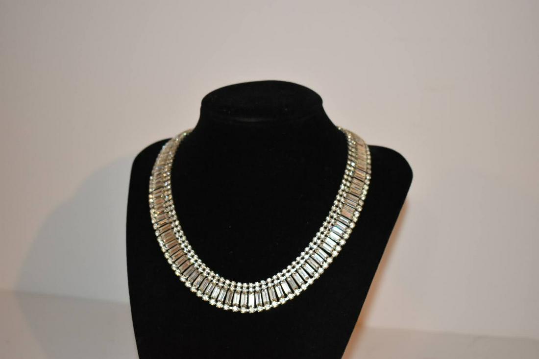 Nice Vintage rhinestone choker Necklace 12": Nice Vintage rhinestone choker Necklace 12" Please view all photos as they are part of the description and condition of this Item, Feel free to contact me with questions or picture requests! Used Item