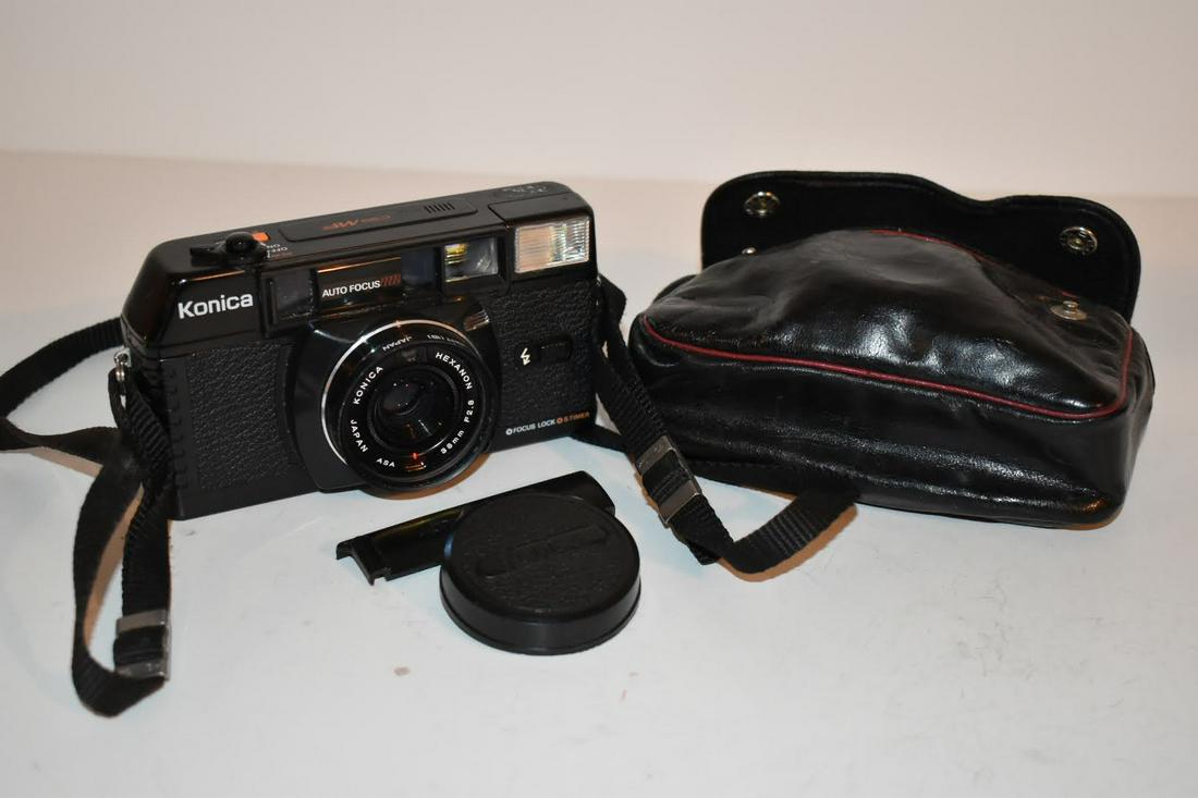 Konica C35 MF 35MM Auto Focus Film Camera Hexanon 38mm F2.8 Lens works (1 of 5)