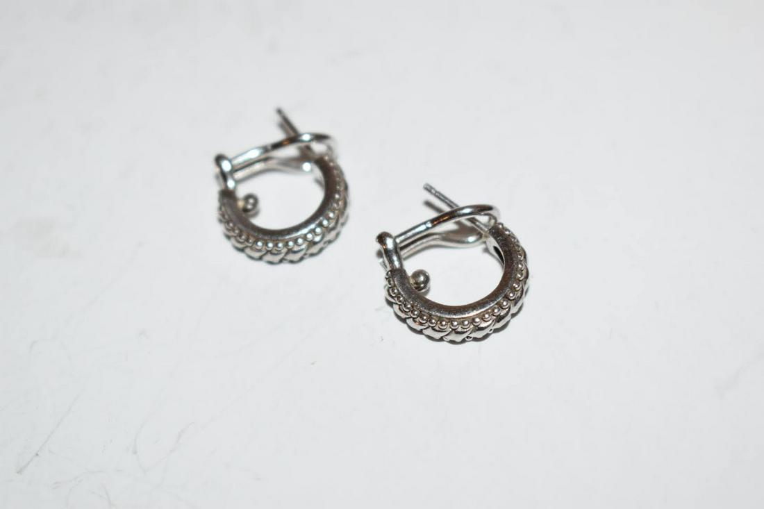 Judith Ripka 925 sterling silver hoop earrings 5 grams (1 of 3)