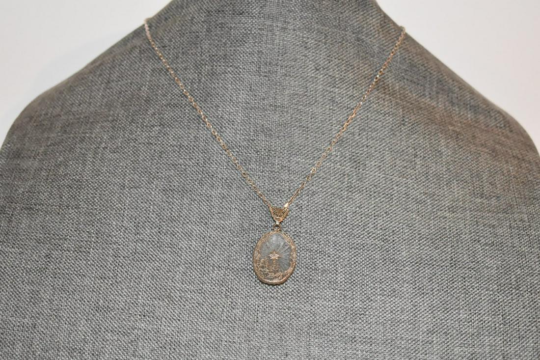 vintage sterling silver star of david necklace 16" (1 of 5)