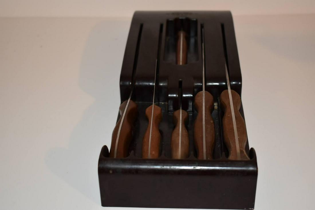 Cutco Vintage 6 Pc Knife Set w/ Wall Hanger 25,22,21,21,68,2147079 (1 of 5)