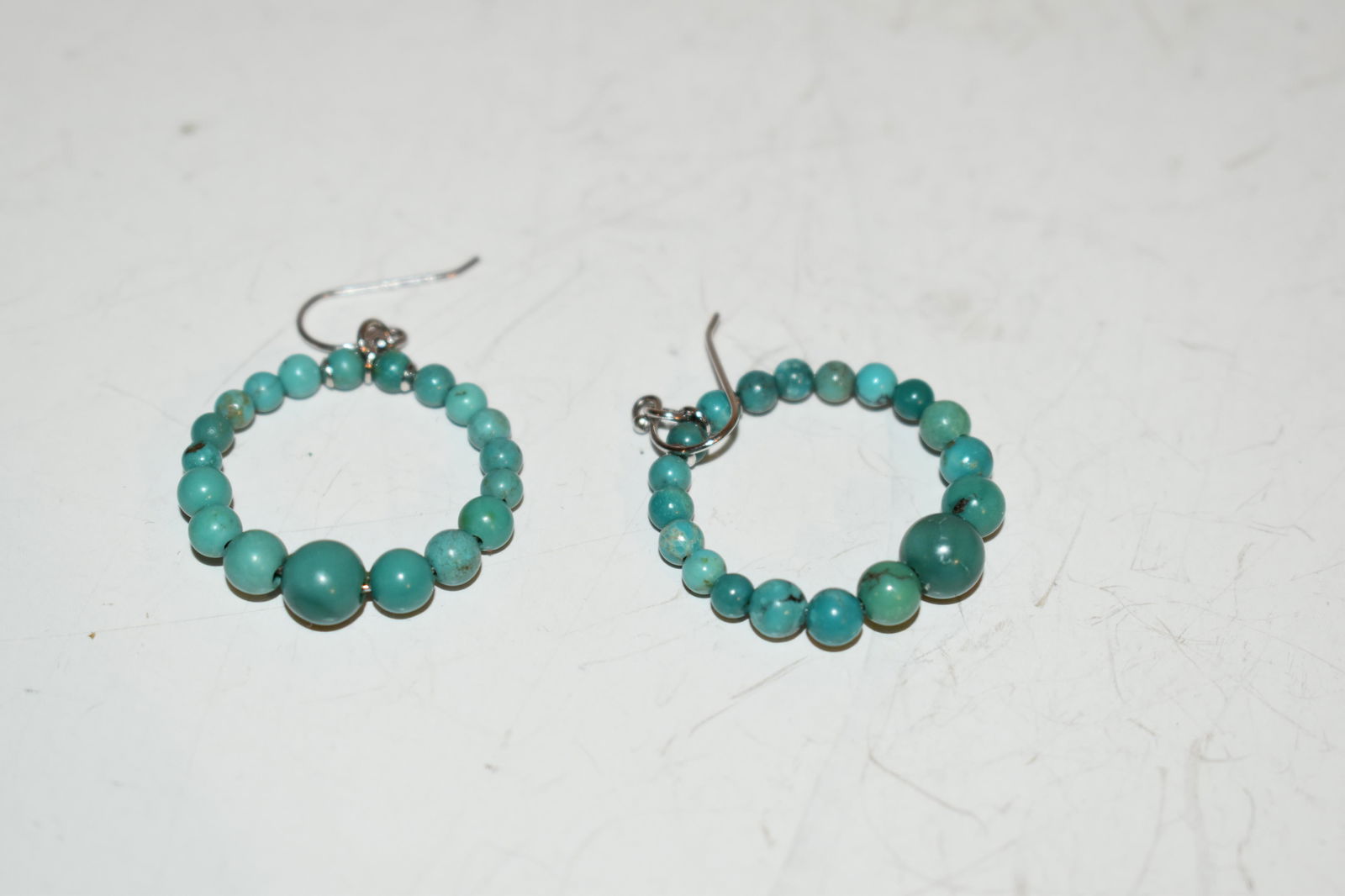 vintage green beaded earrings (1 of 3)